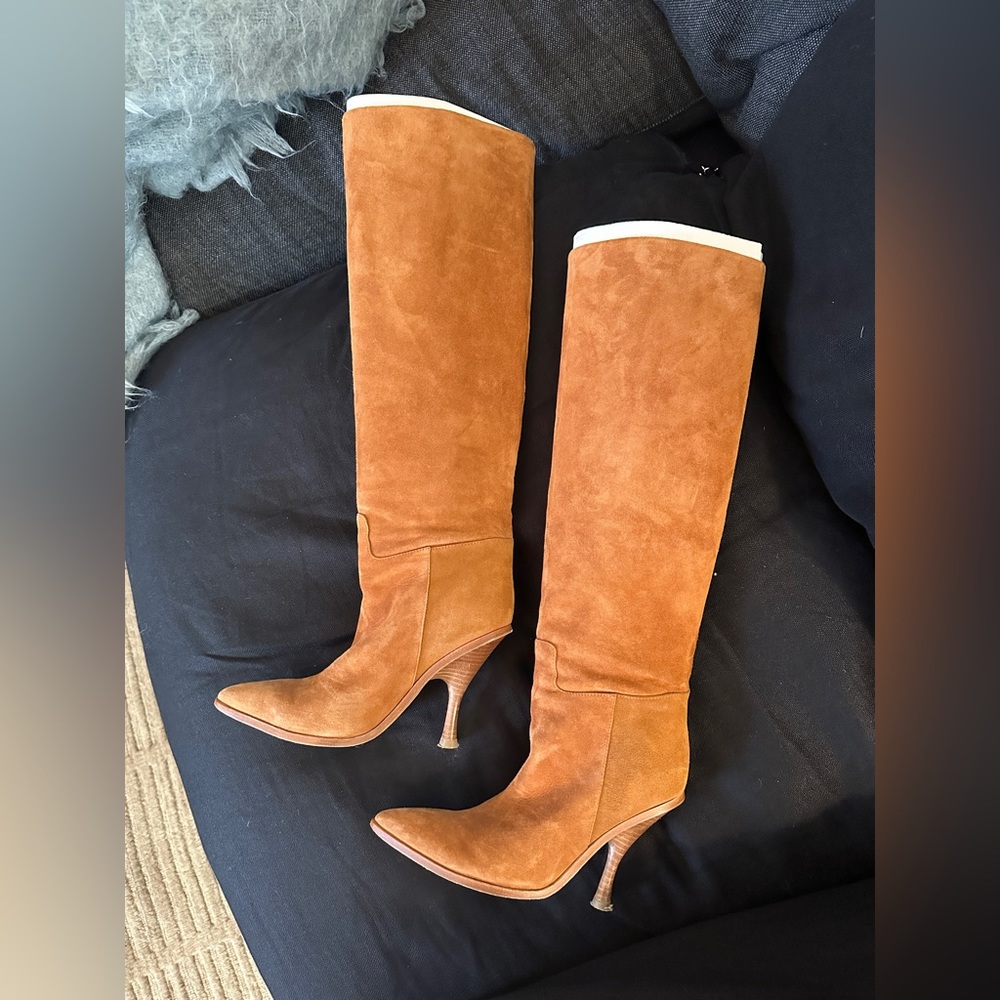 Sigerson Morrison Suede Heeled High Boots